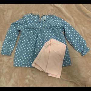Oshkosh long sleeve shirt and leggings